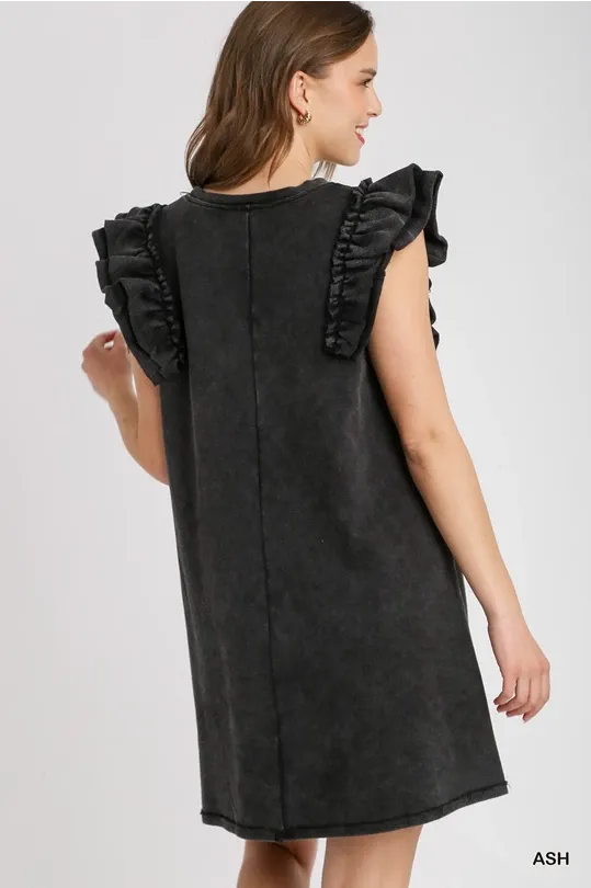 Ash Mineral Wash Dress