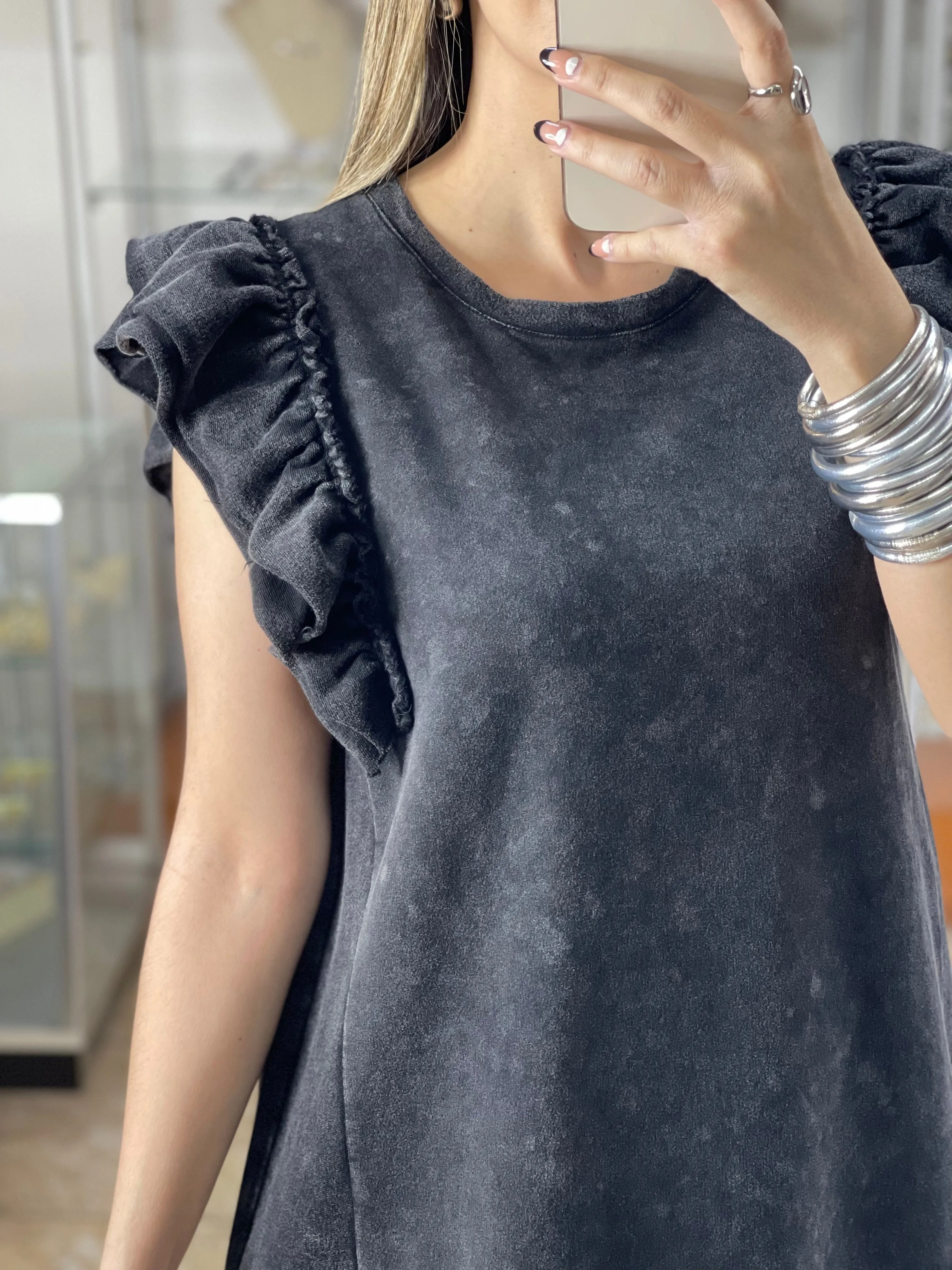 Ash Mineral Wash Dress