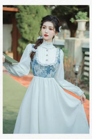 Bianca vintage dress, vintage French dress, tapestry, vintage, floral dress, cottagecore, French dress, floral dress, victorian