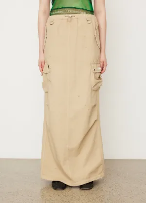 Canvas Cargo Maxi Skirt