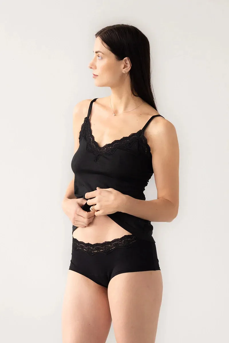Cotton Camisole with lace trim