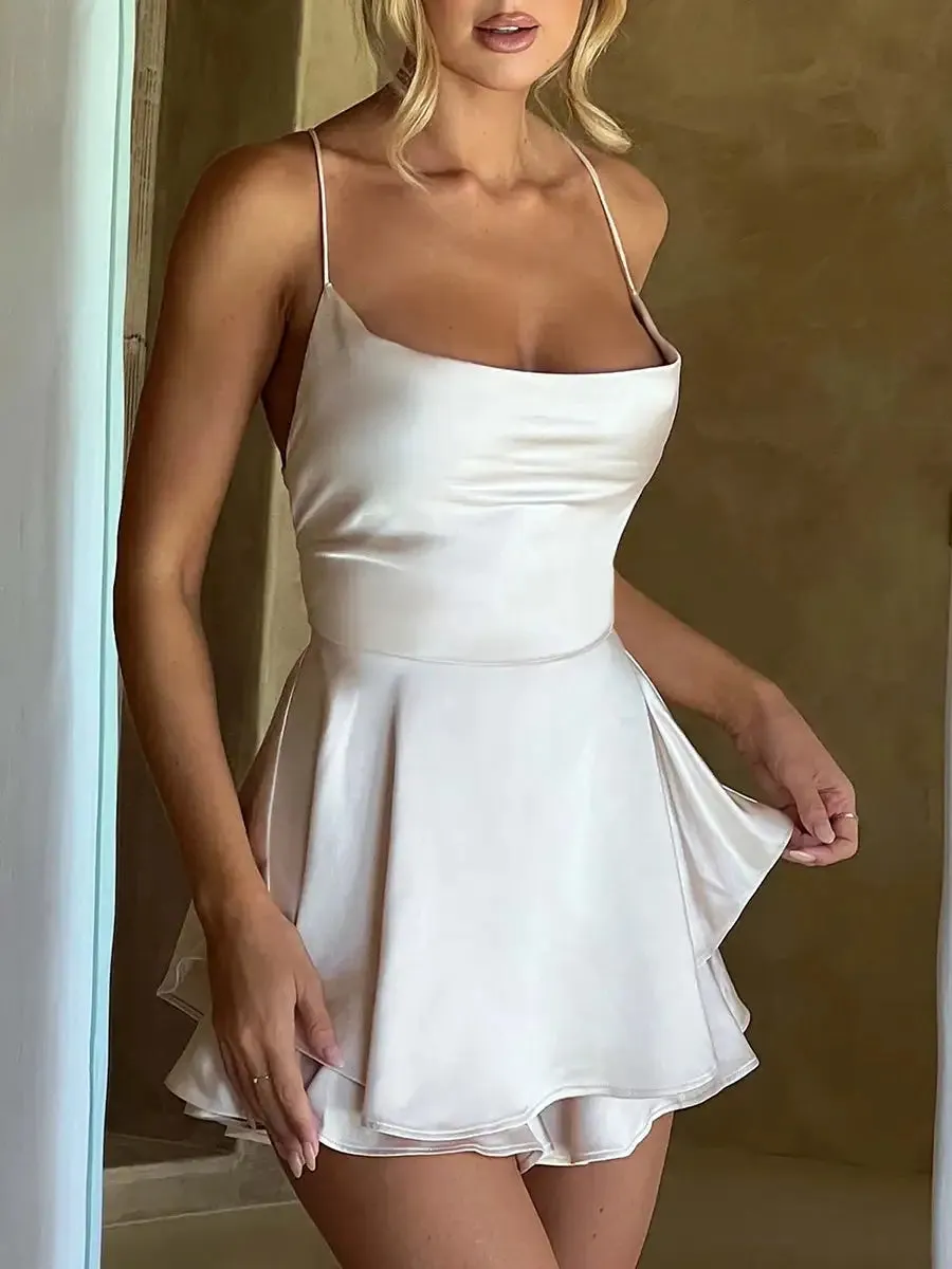 Elegant Women’s Satin Cami Dress - Perfect for Chic & Stylish Occasions