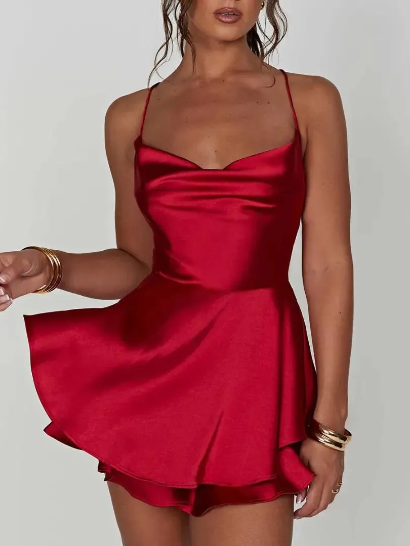 Elegant Women’s Satin Cami Dress - Perfect for Chic & Stylish Occasions