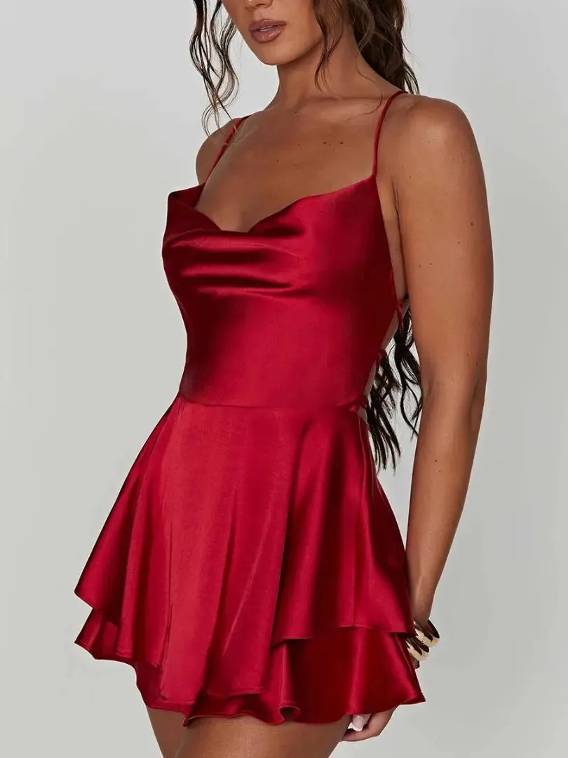 Elegant Women’s Satin Cami Dress - Perfect for Chic & Stylish Occasions