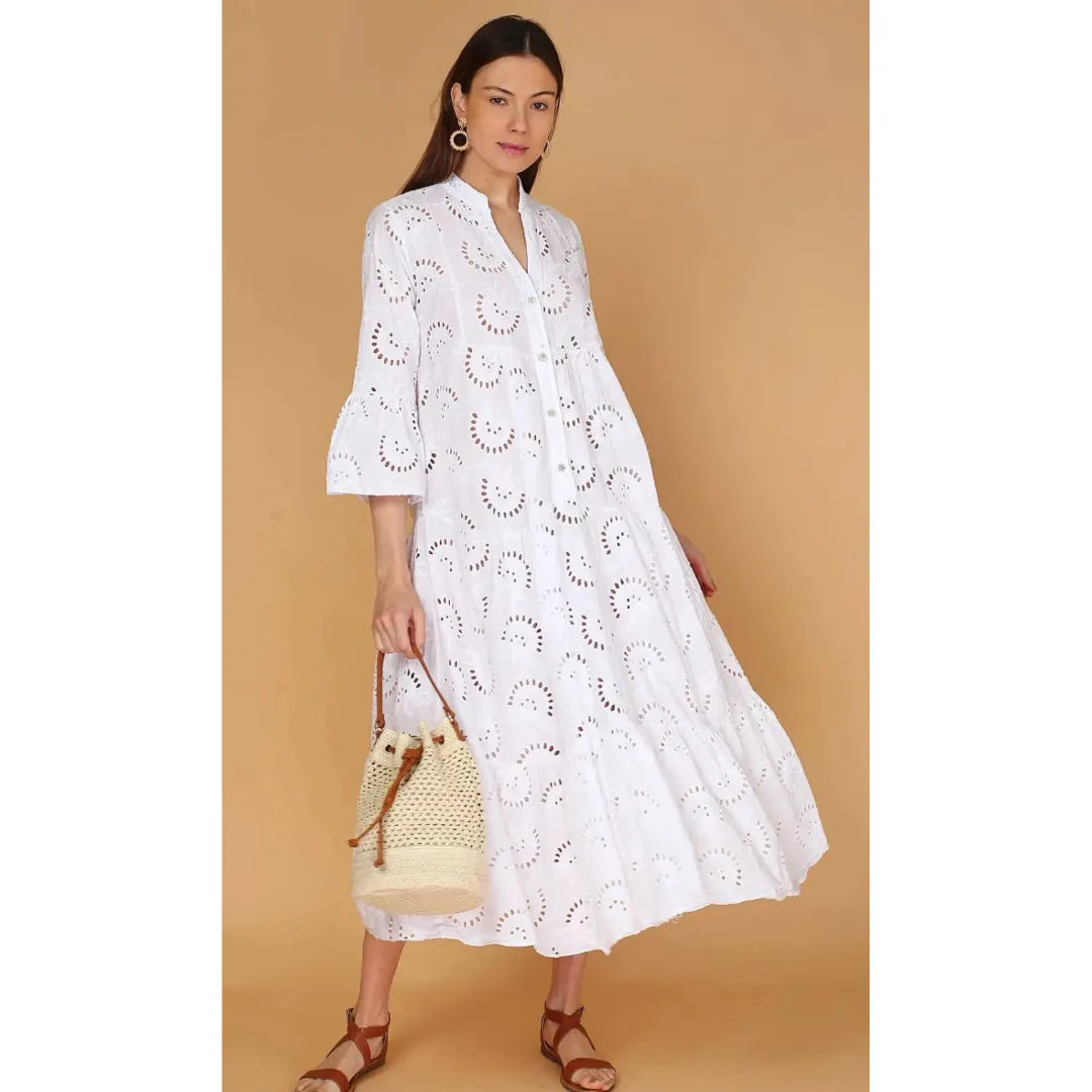 English Embroidered Long Dress: One Size