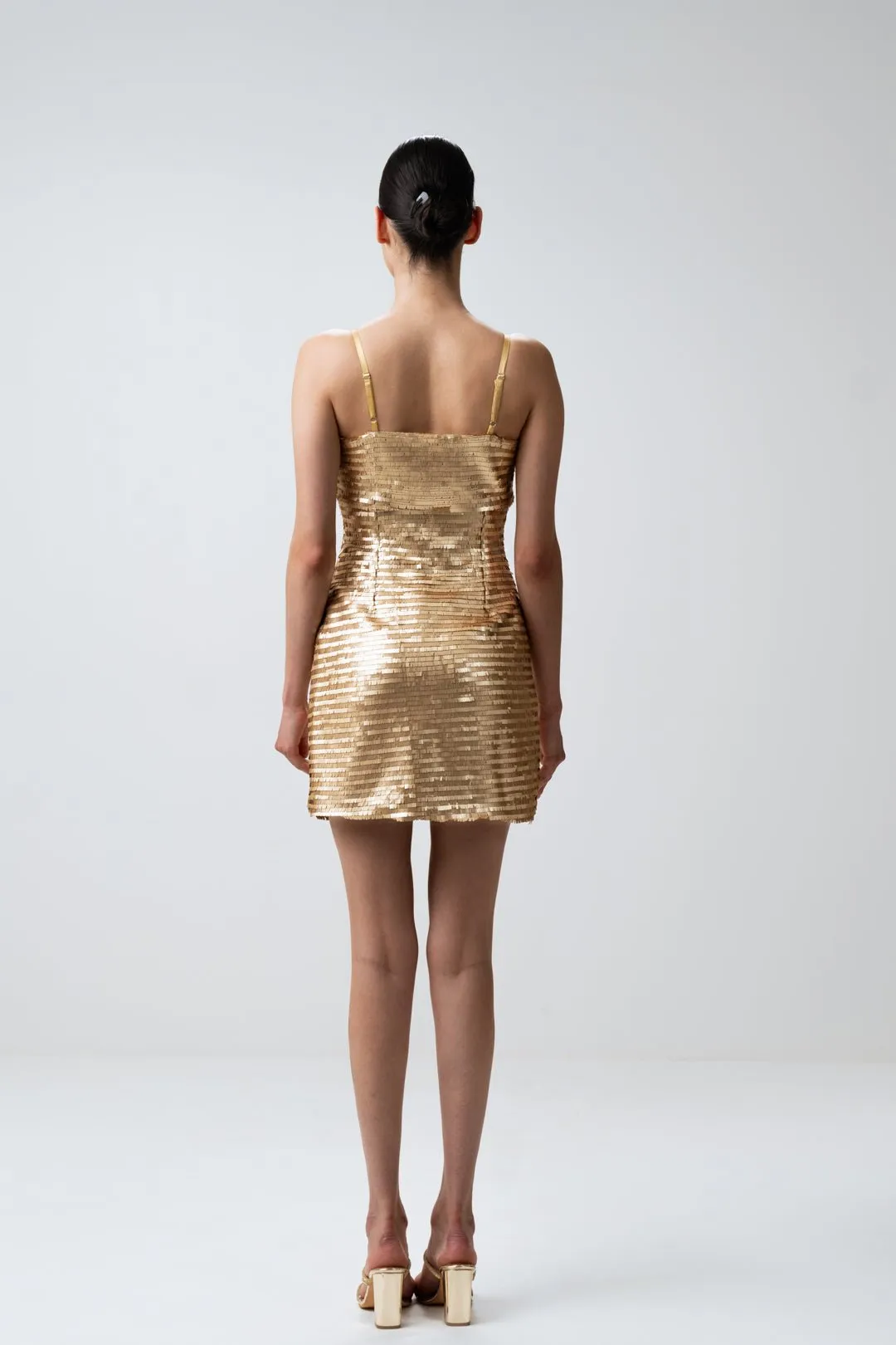 GOLDEN GODDESS SCULPTED DRESS