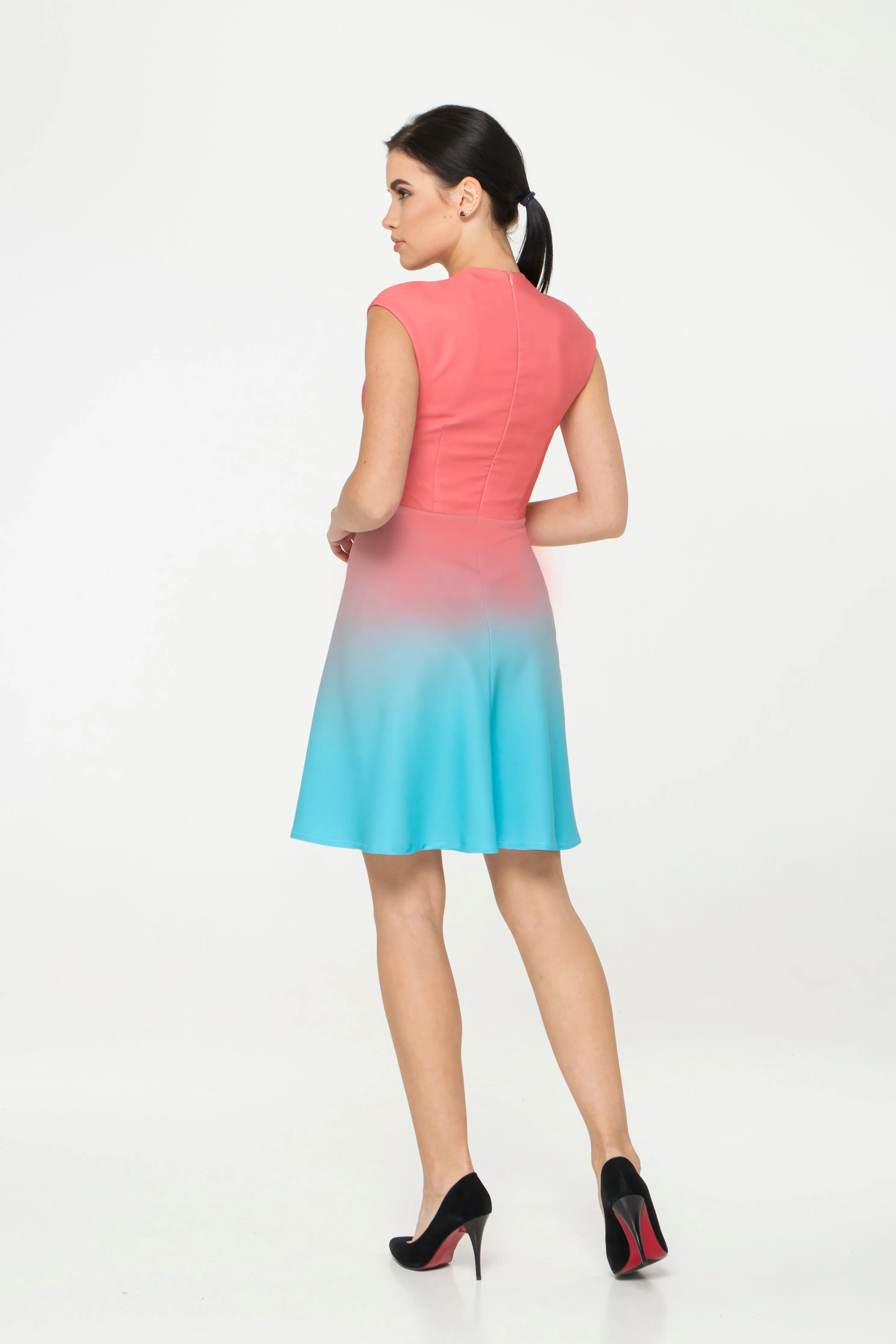 Gradient Fit and flare Dress