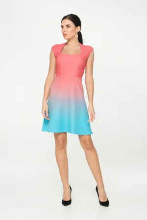 Gradient Fit and flare Dress