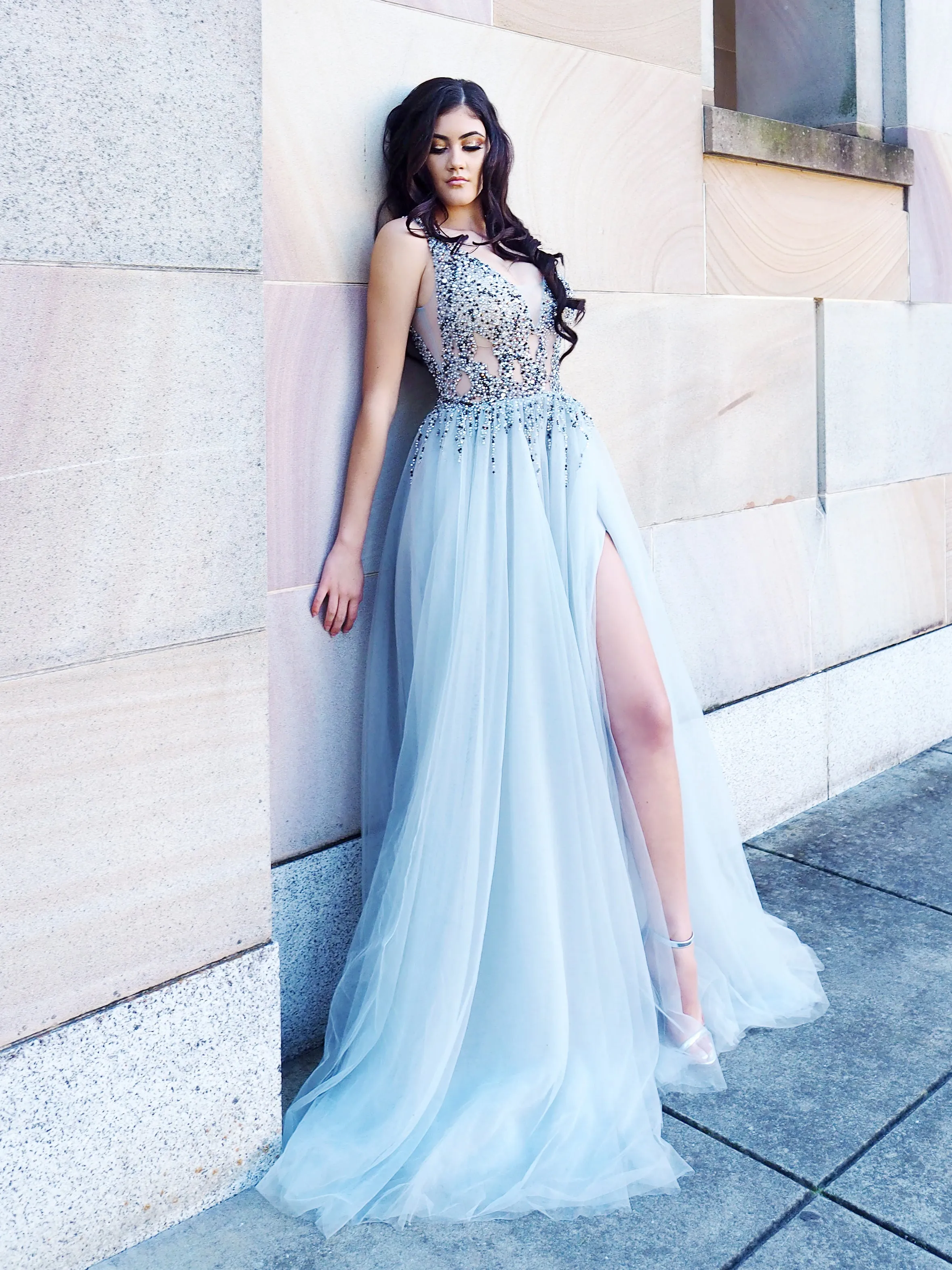 Grey princess dress