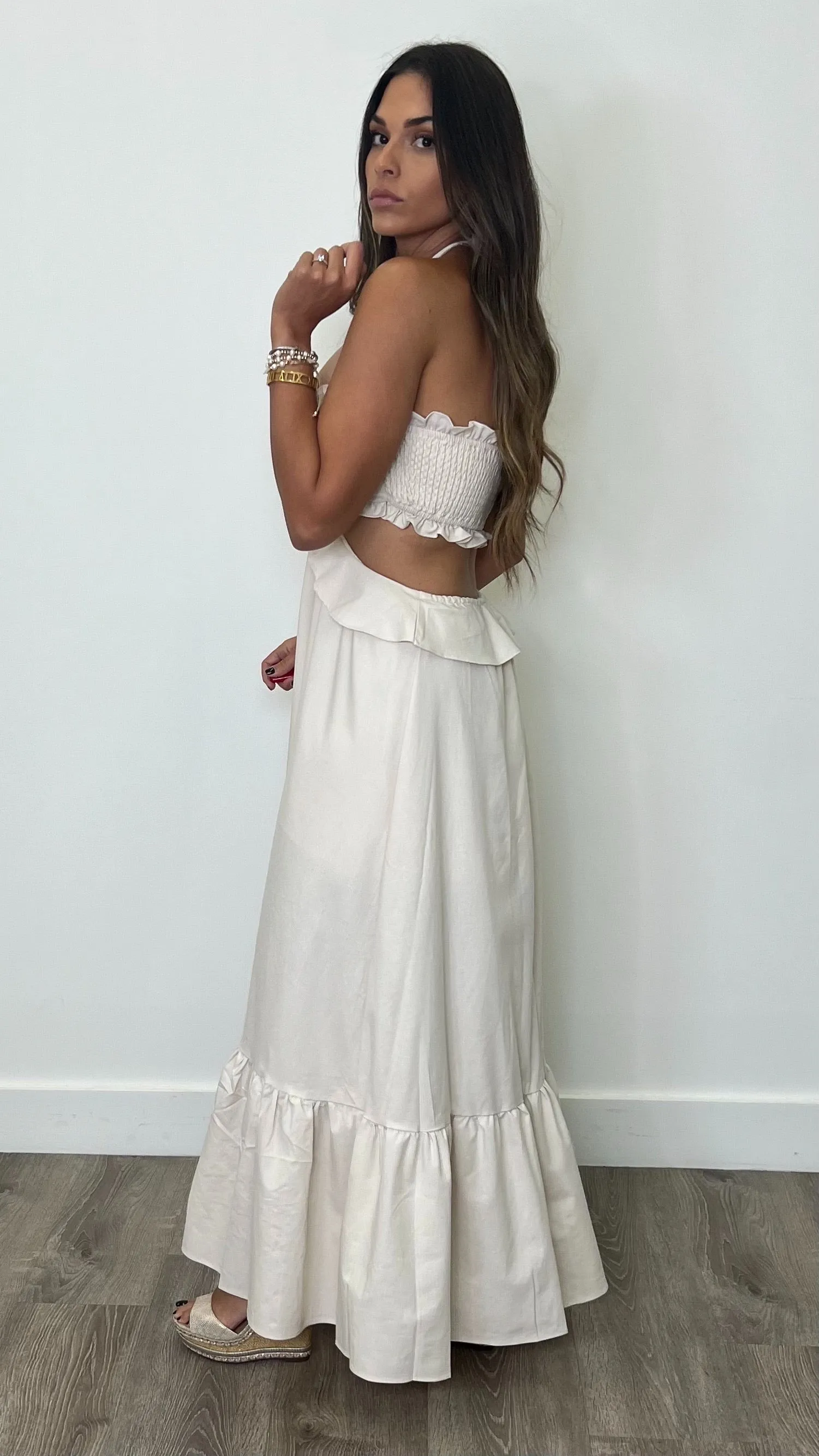Gwenivere Ivory Maxi Dress