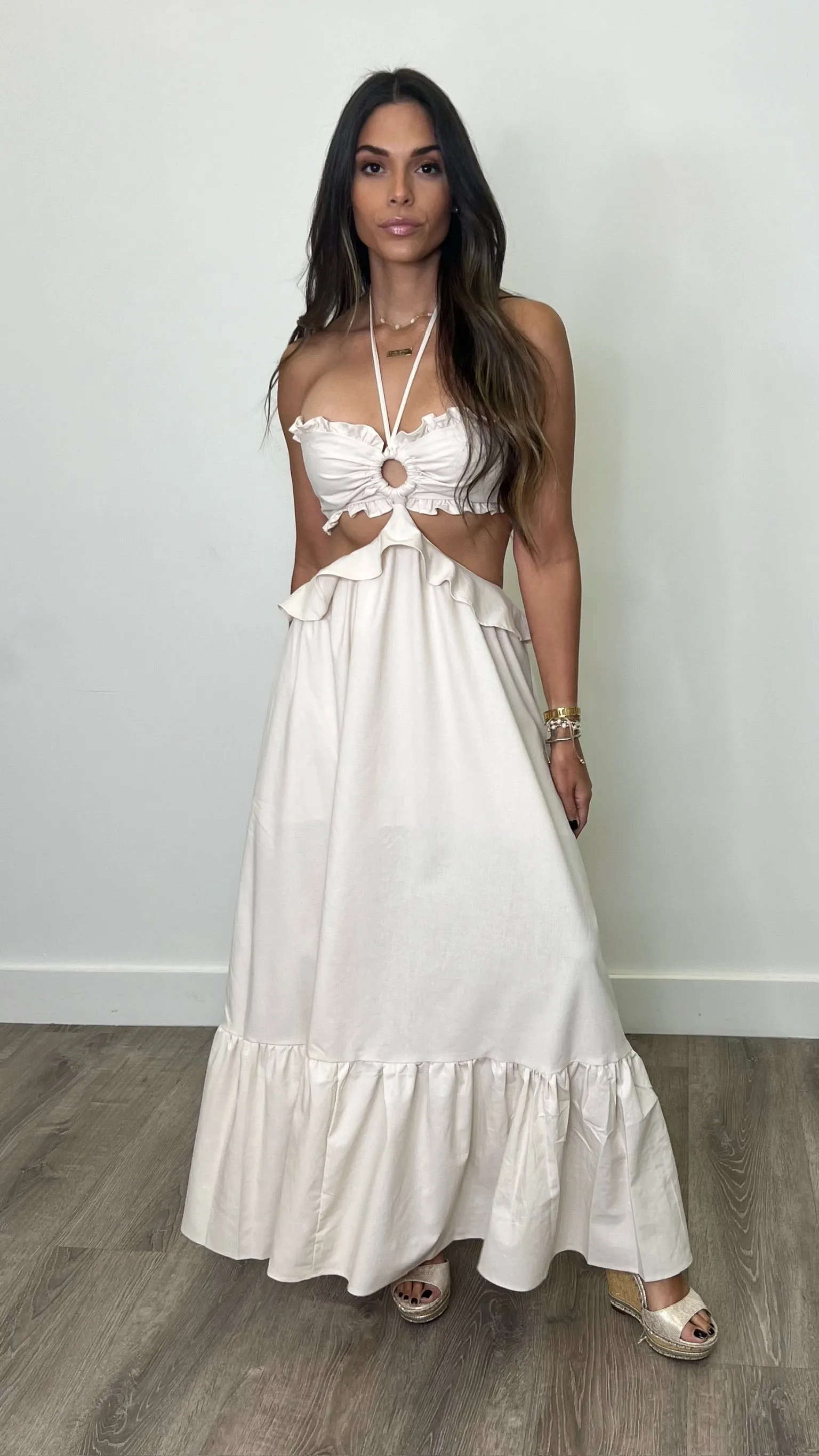 Gwenivere Ivory Maxi Dress