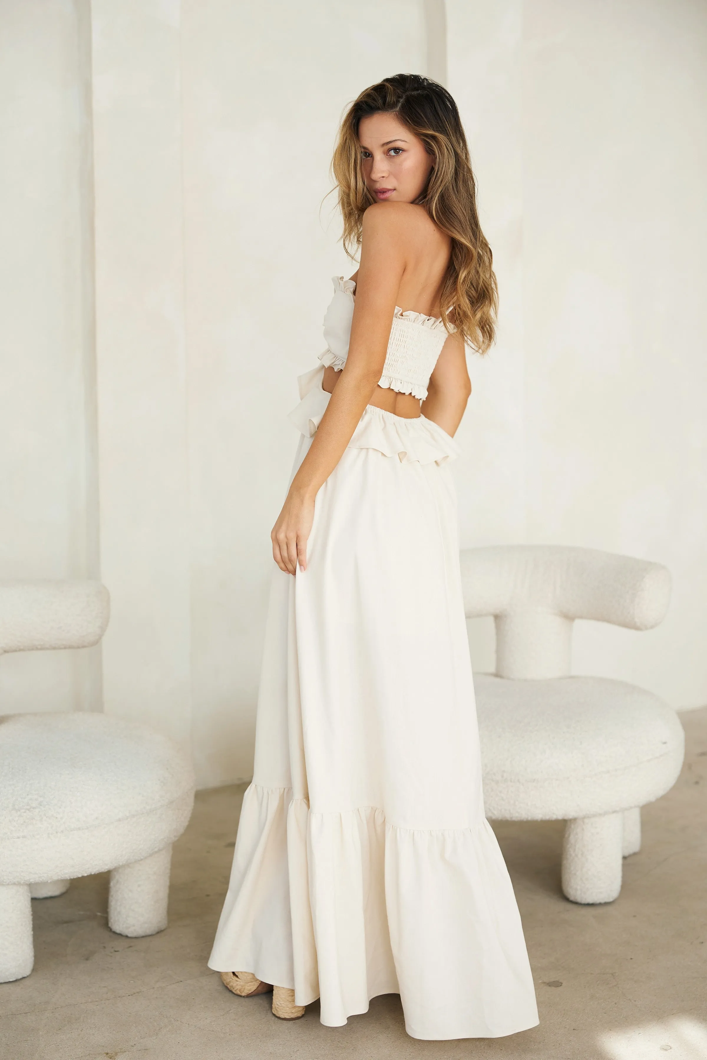 Gwenivere Ivory Maxi Dress