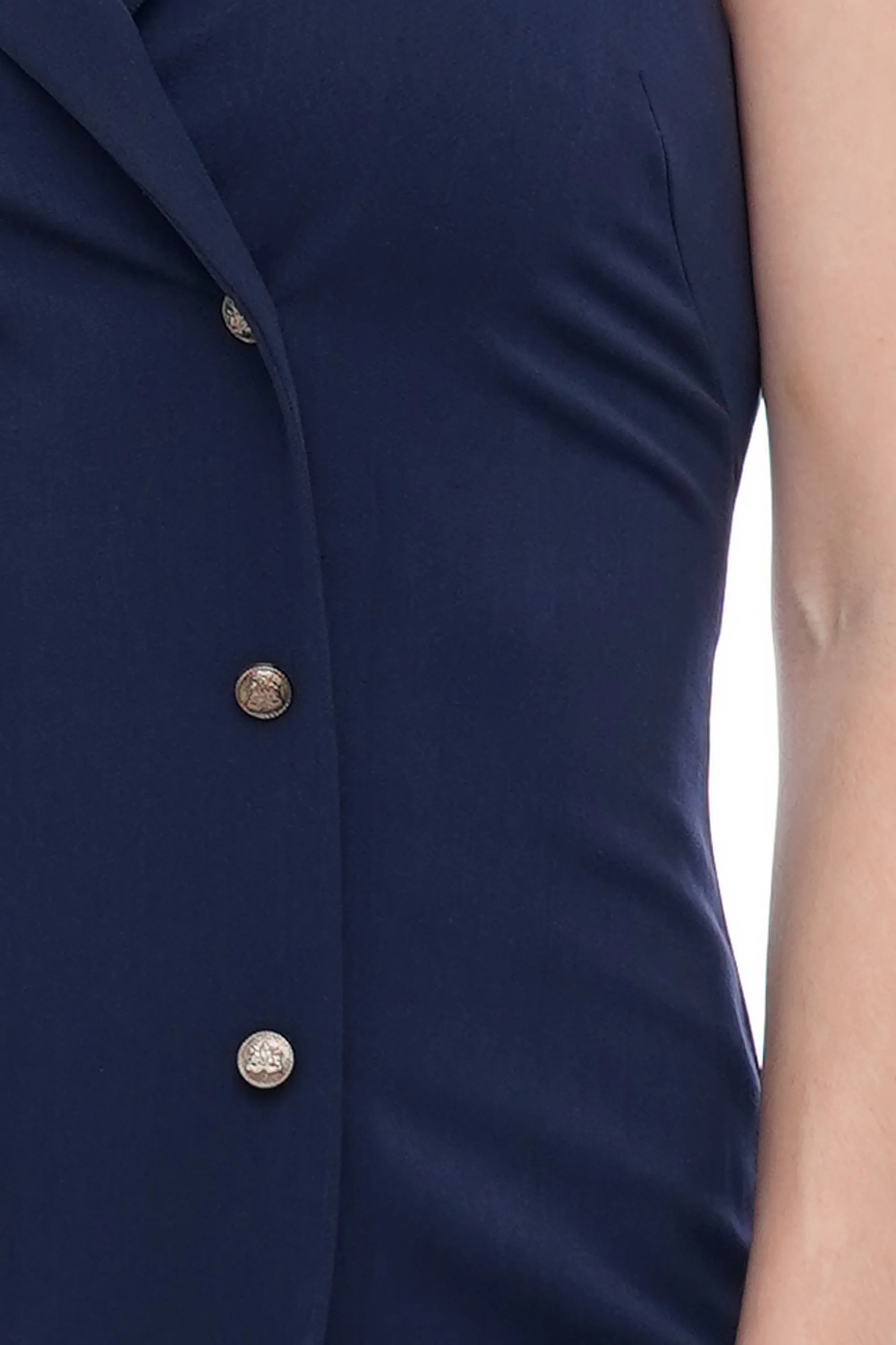 Halter double breasted cocktail dress