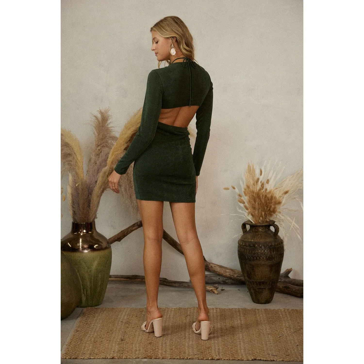 HOLLY RUCHING CUT OUT BODYCON DRESS ON Sale 50% Off Priced as Marked