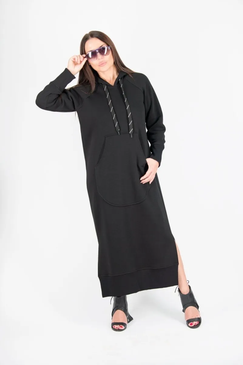 Hooded Sweatshirt Dress SUZANA