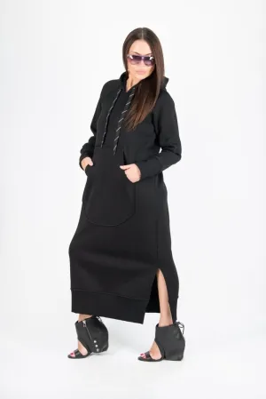 Hooded Sweatshirt Dress SUZANA