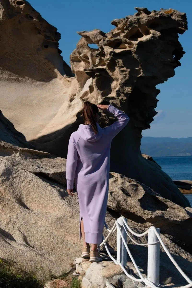 Hooded Sweatshirt Dress SUZANA