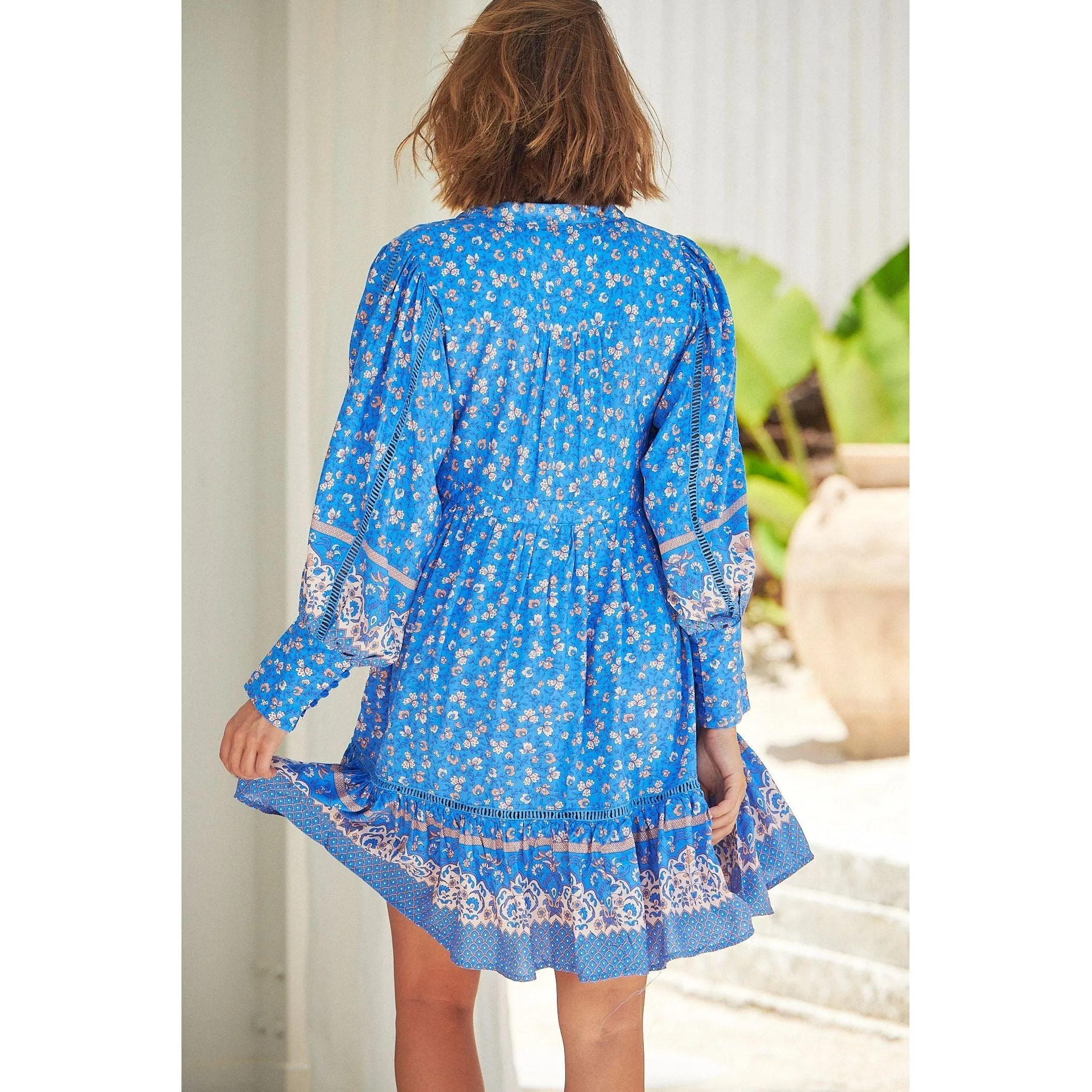 JAASE Turkish Sea Print Nirvana Mini Dress