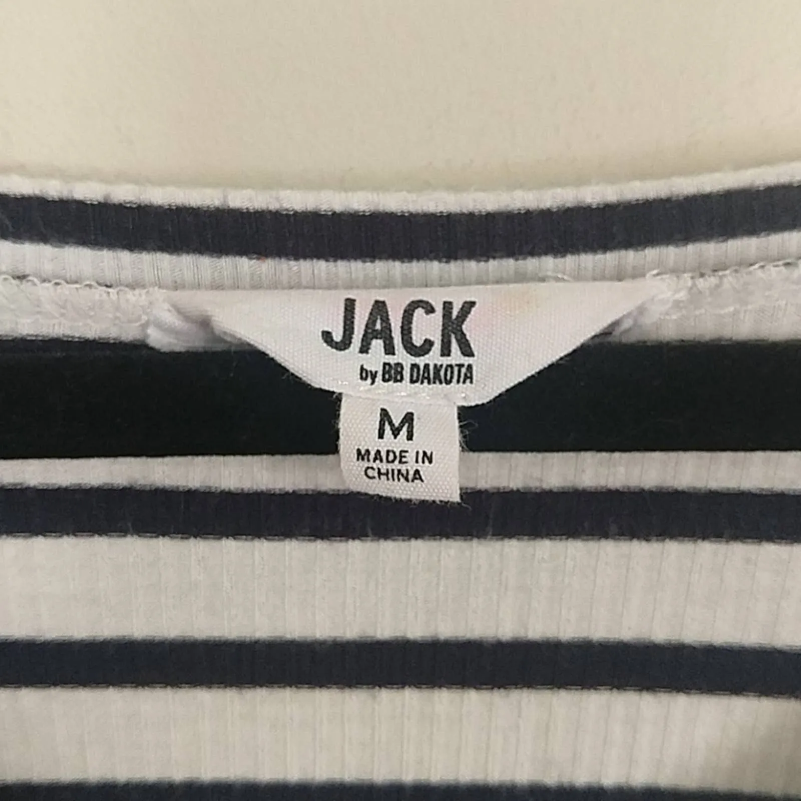 Jack by BB Dakota Sofonis Striped Rib Knit Top M