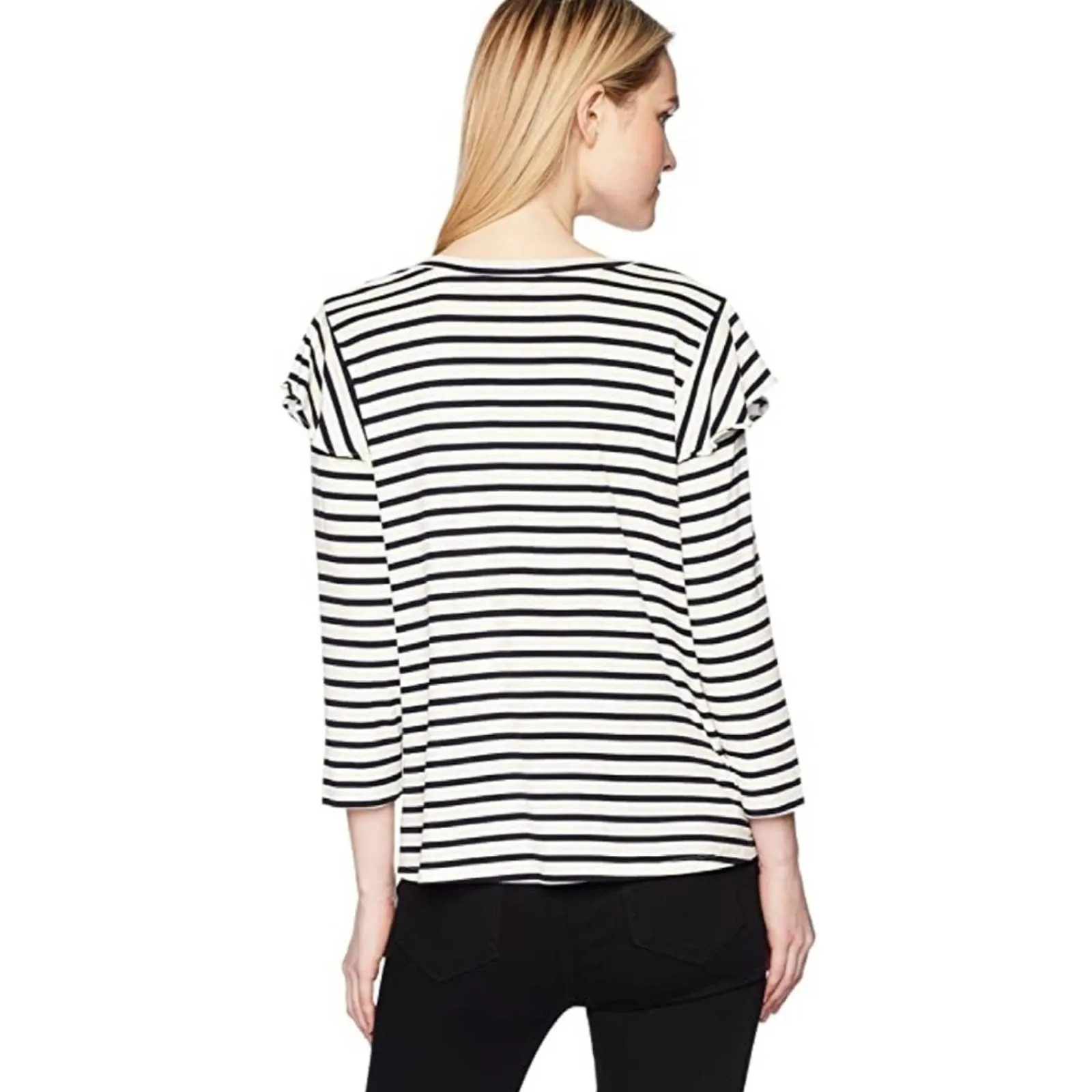 Jack by BB Dakota Sofonis Striped Rib Knit Top M
