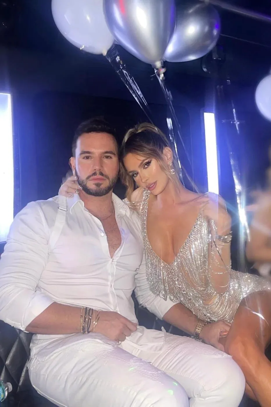 Jessica Bara Amra Crystal Fringe Long Sleeve Mini Dress As Seen On Tika Camaj