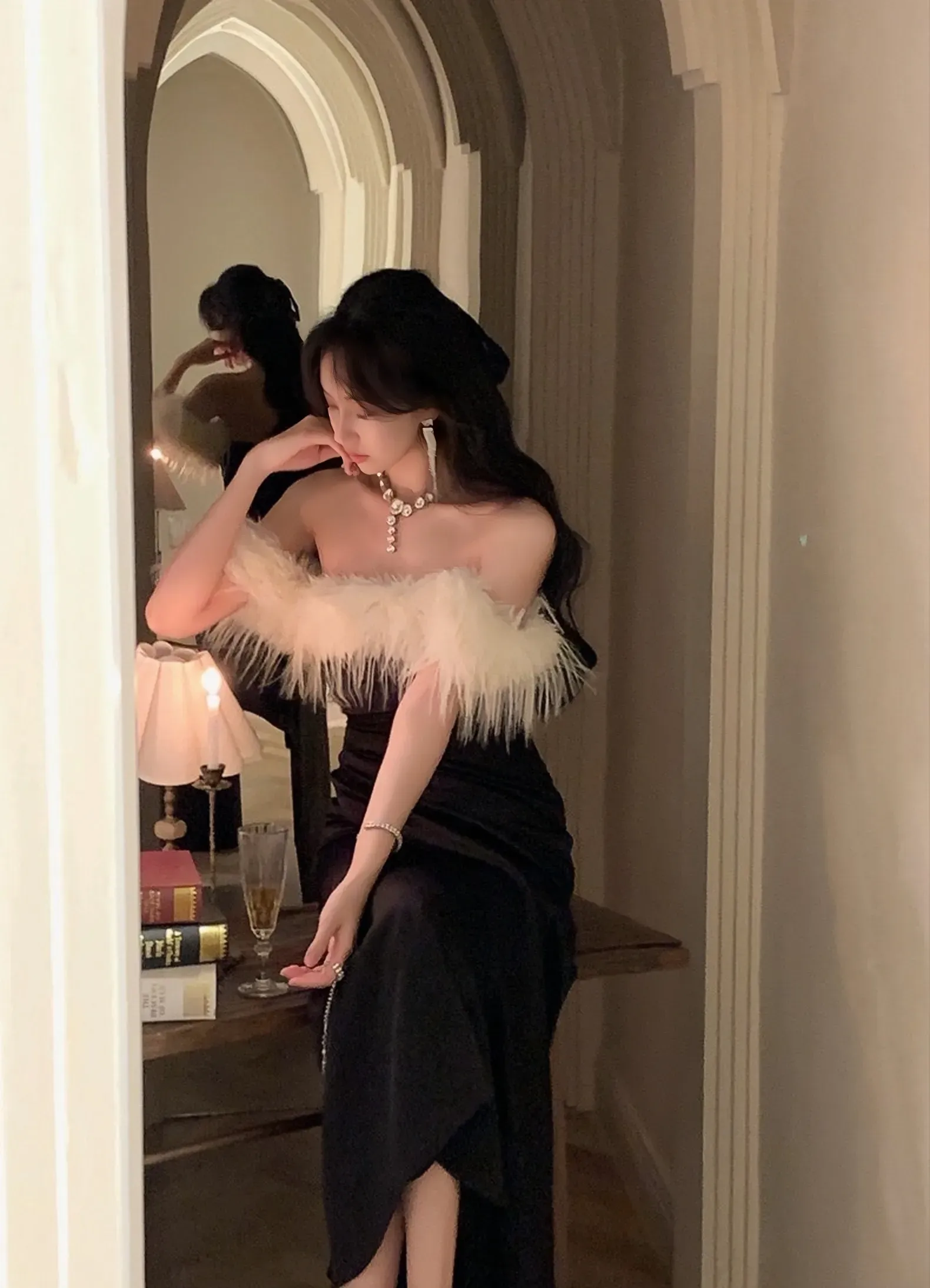 Luxury Formal Evening Dress For Women Bandage Dresses New Fashion Elegant Dress        S5416