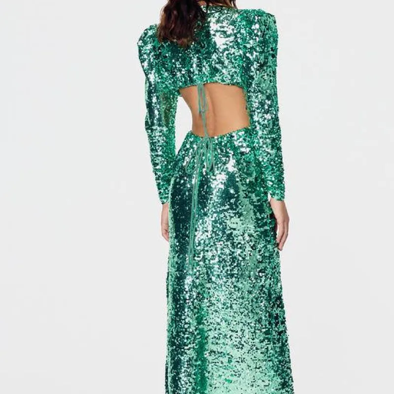 Marais Sequin Maxi Dress - M