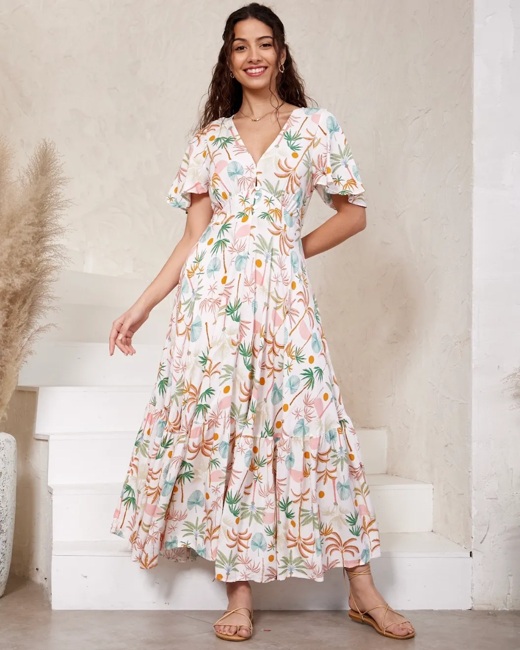 Matilda Maxi - Pink Palm