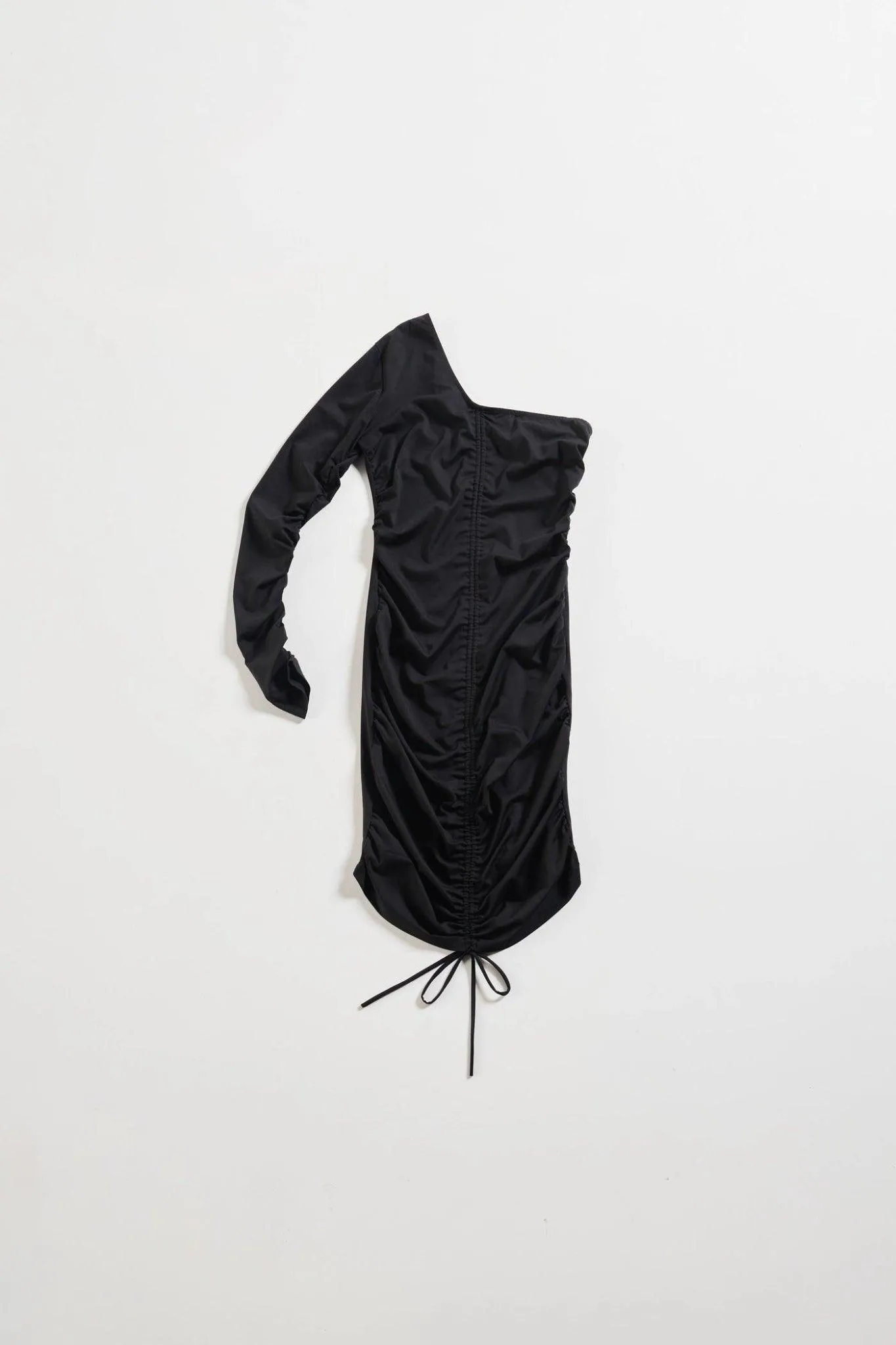 One Shoulder Noir Black Dress