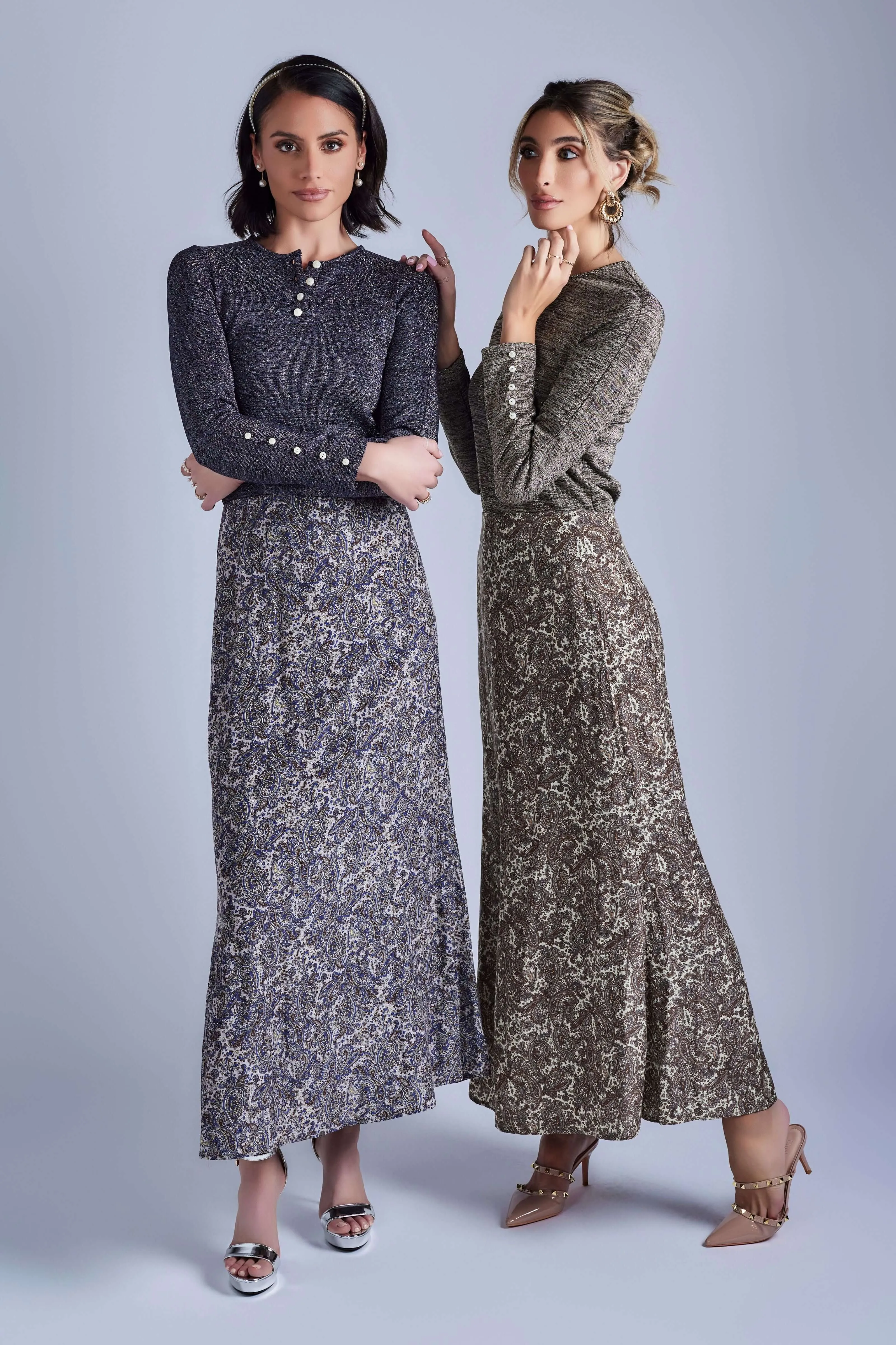 Paisley Maxi Trumpet Skirt