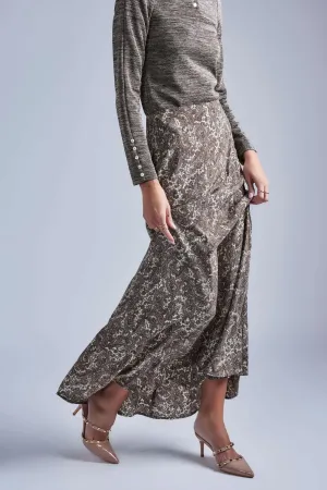Paisley Maxi Trumpet Skirt