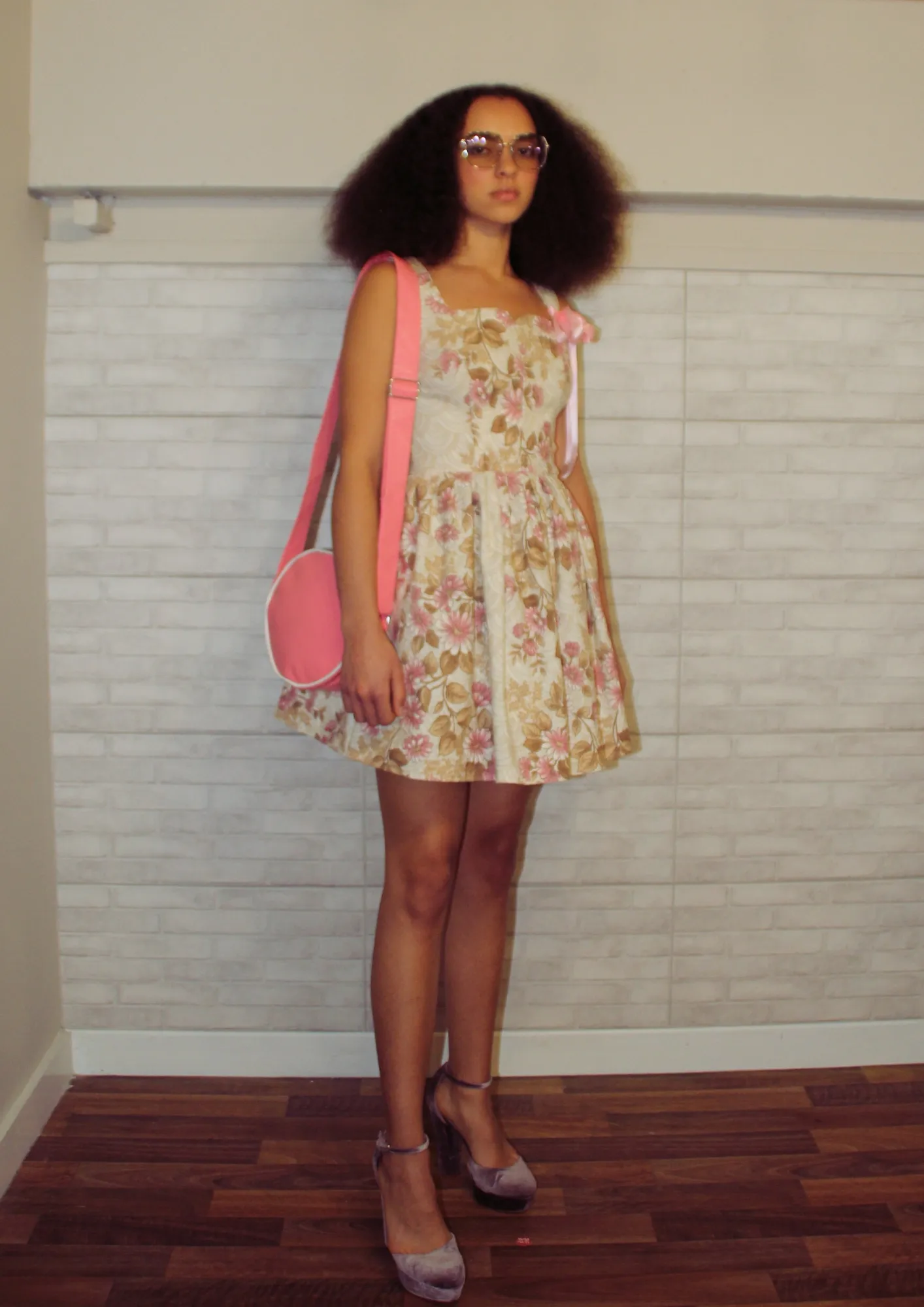 RENT upcycled Floral Skater Dress