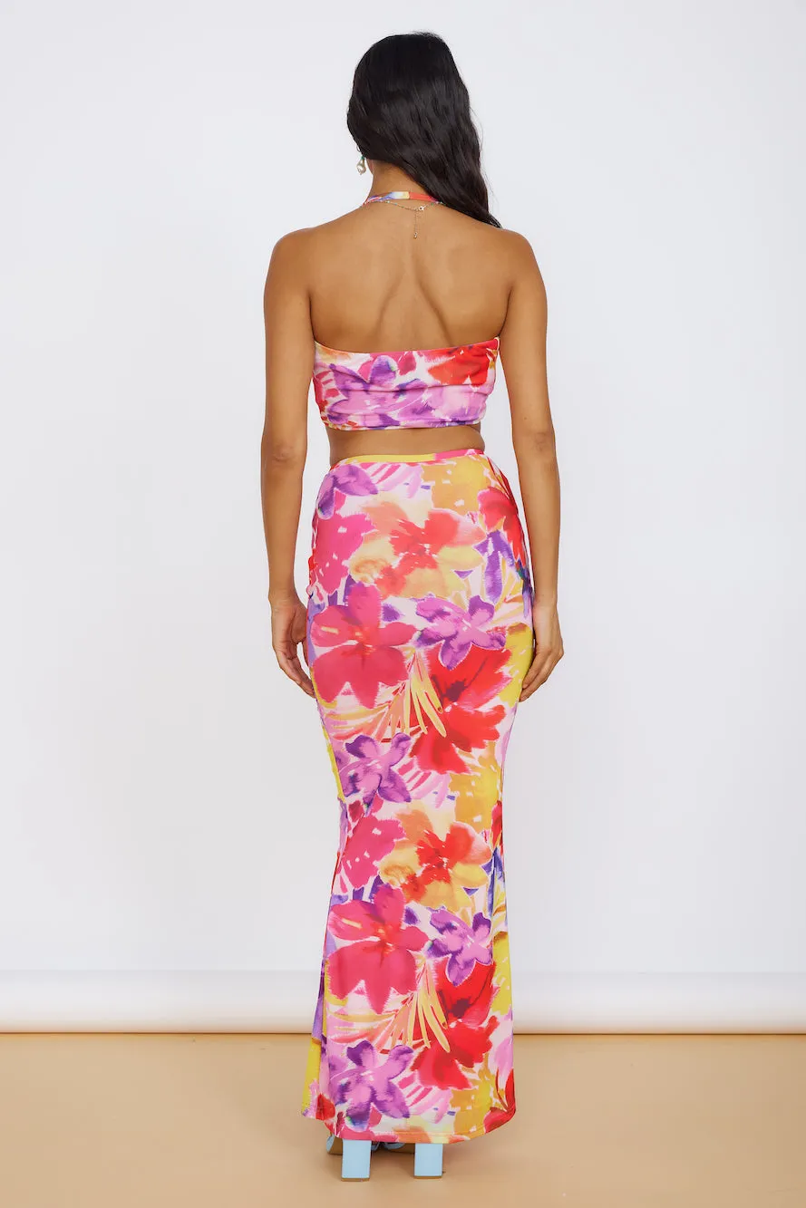 RUNAWAY THE LABEL Zarela Maxi Skirt Pink