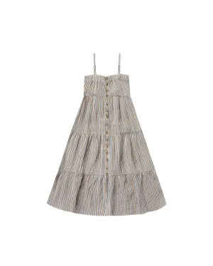 Rylee   Cru Tiered Maxi Dress | Nautical Stripe