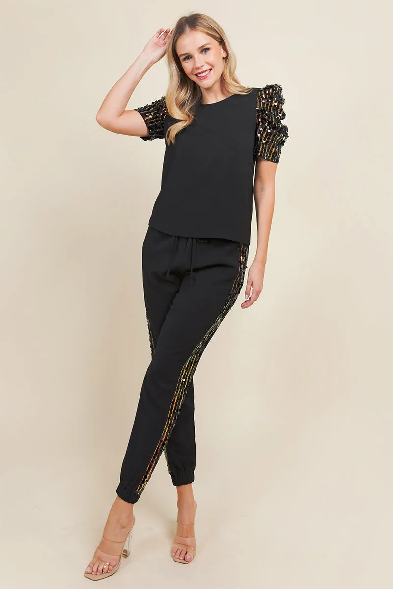 Sequin Detail Jogger