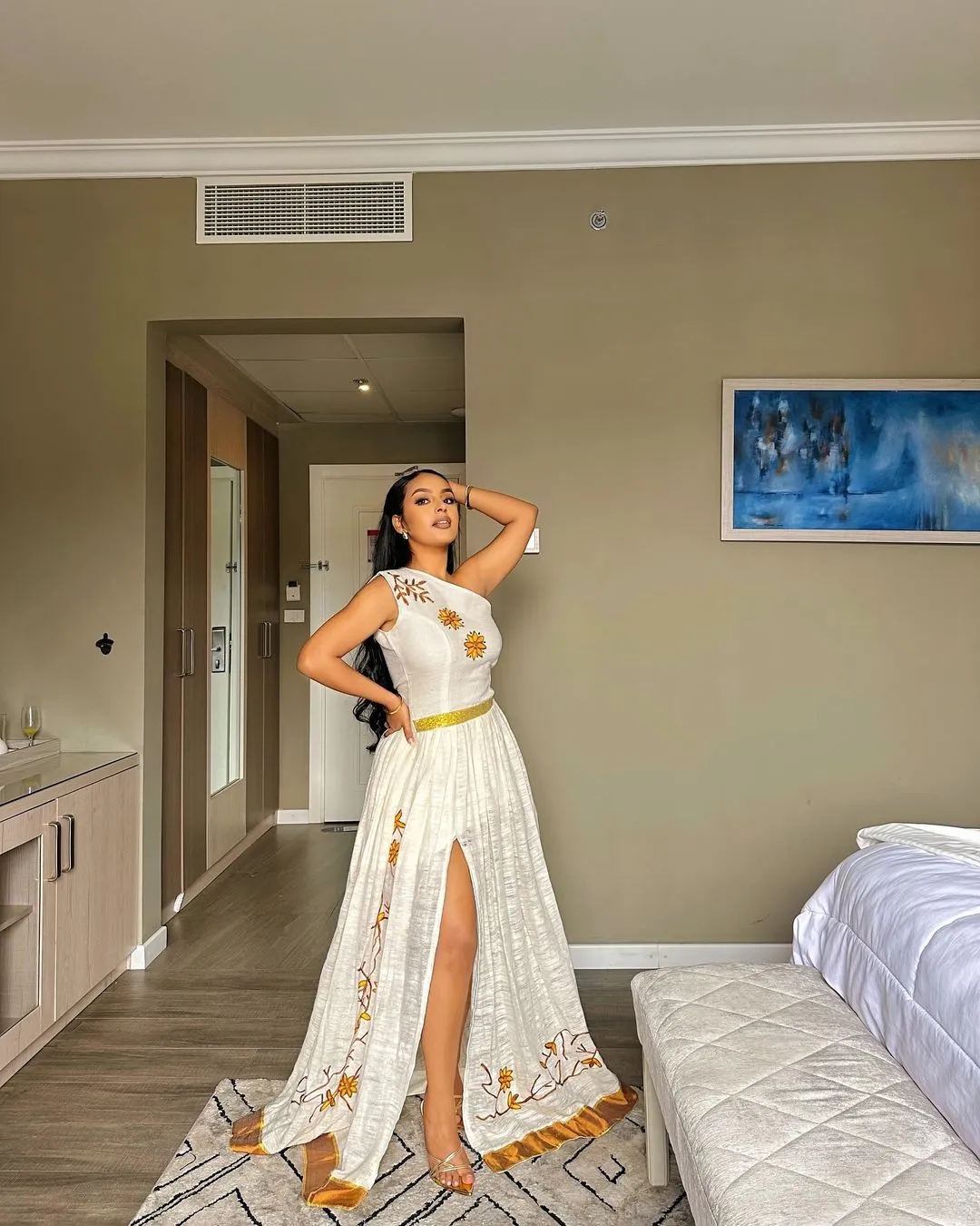 Stylish Habesha Kemis with Modern Touches Traditional Ethiopian Dress