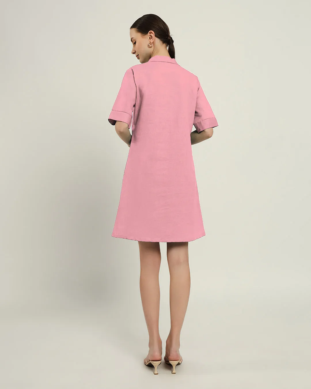 The Ermont Fondant Pink Cotton Dress