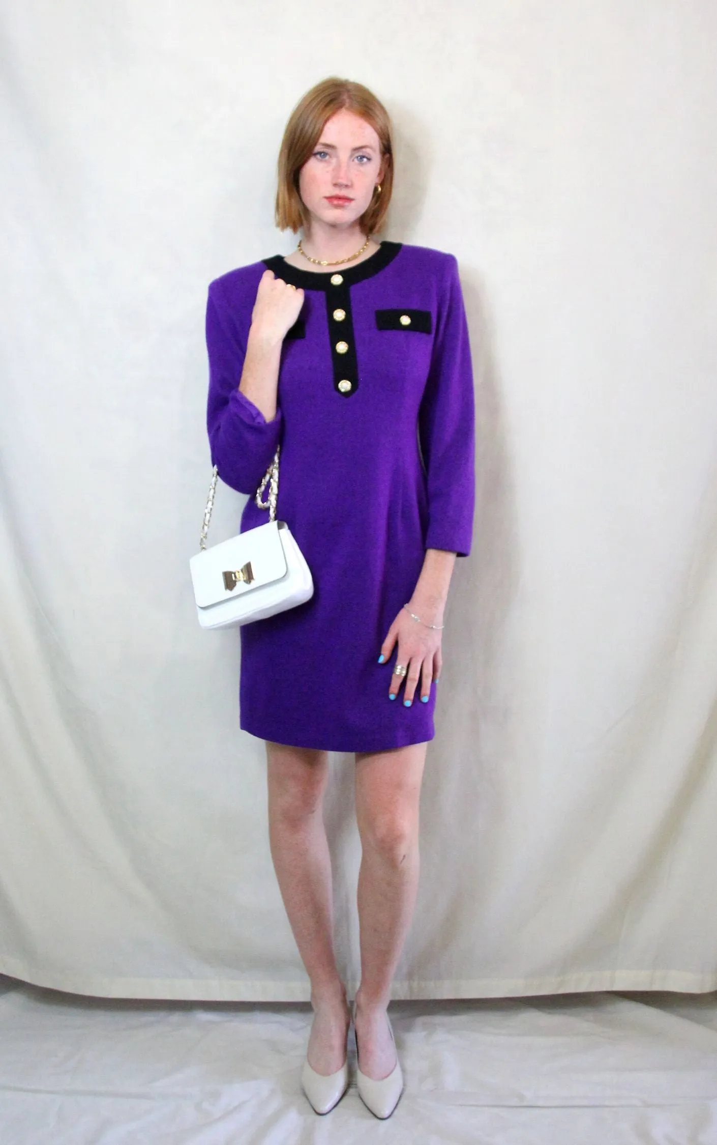 Vintage 1990's Purple knitted dress