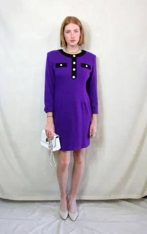 Vintage 1990's Purple knitted dress