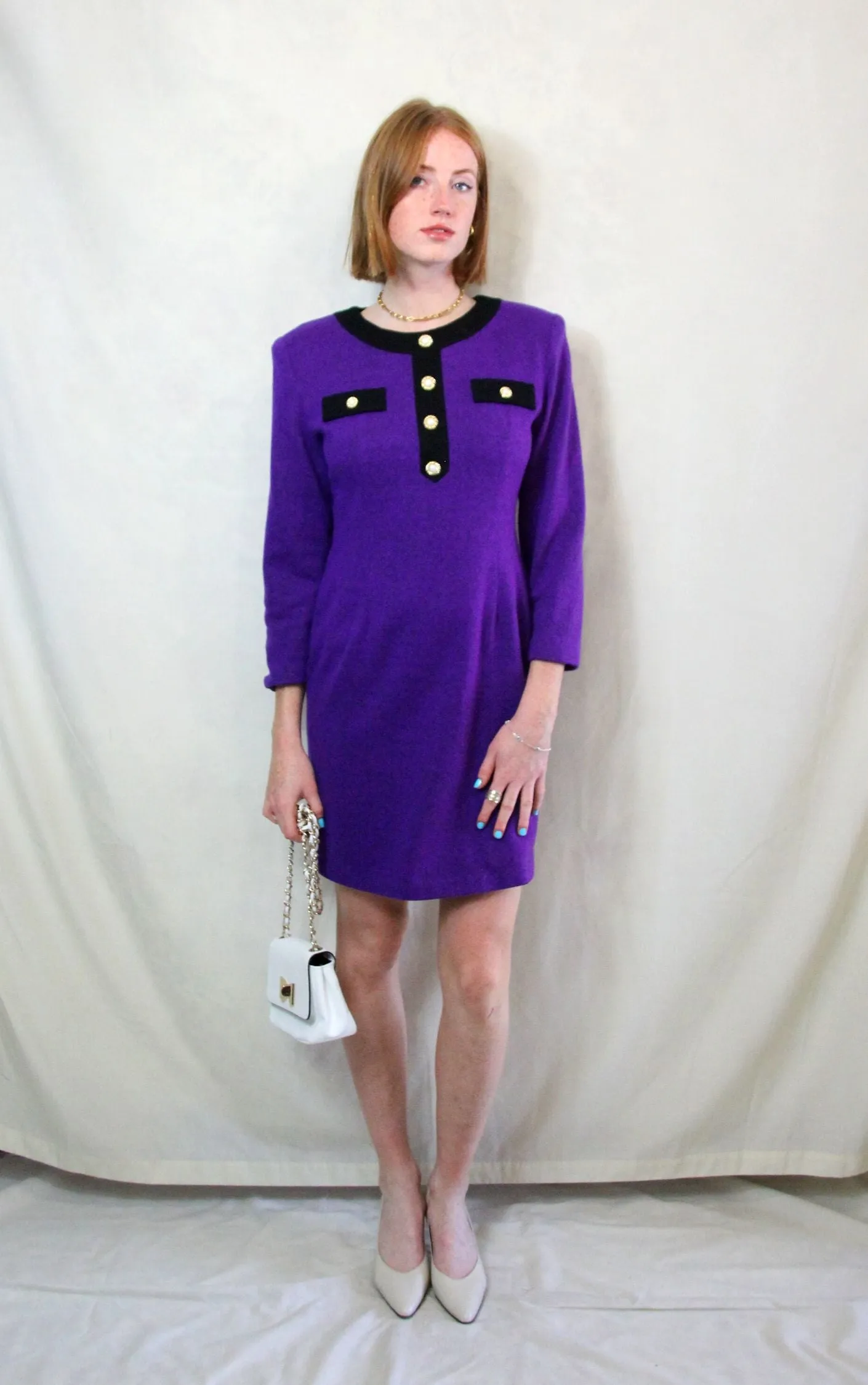 Vintage 1990's Purple knitted dress