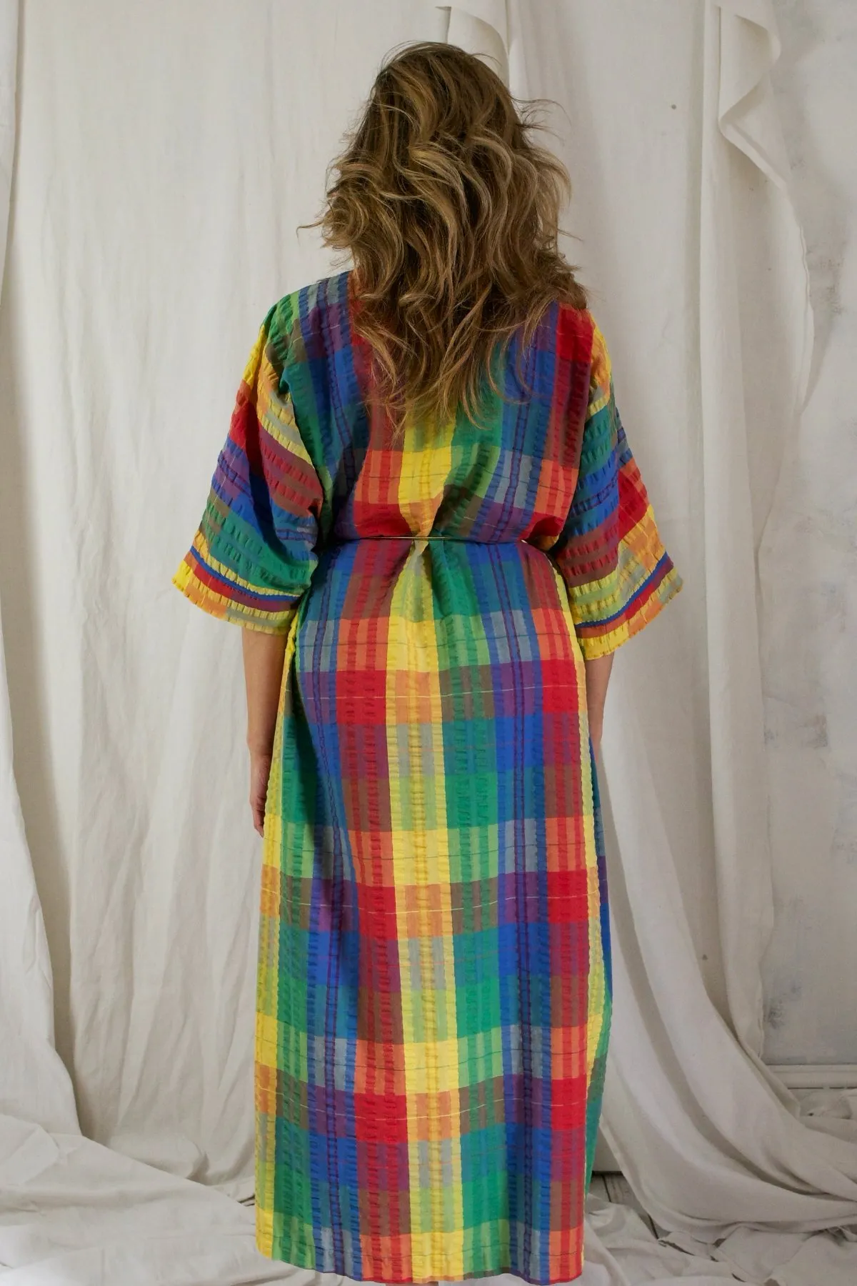 Vintage Rainbow Kaftan Dress