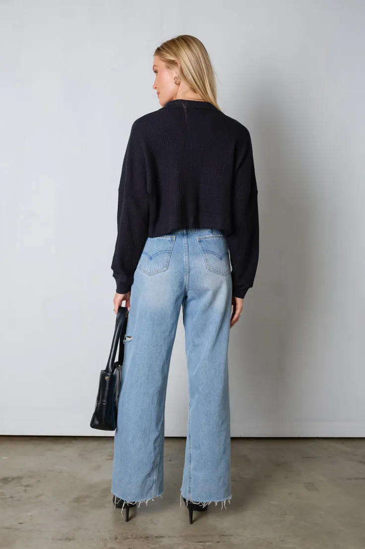 Willa Waffle Knit Top